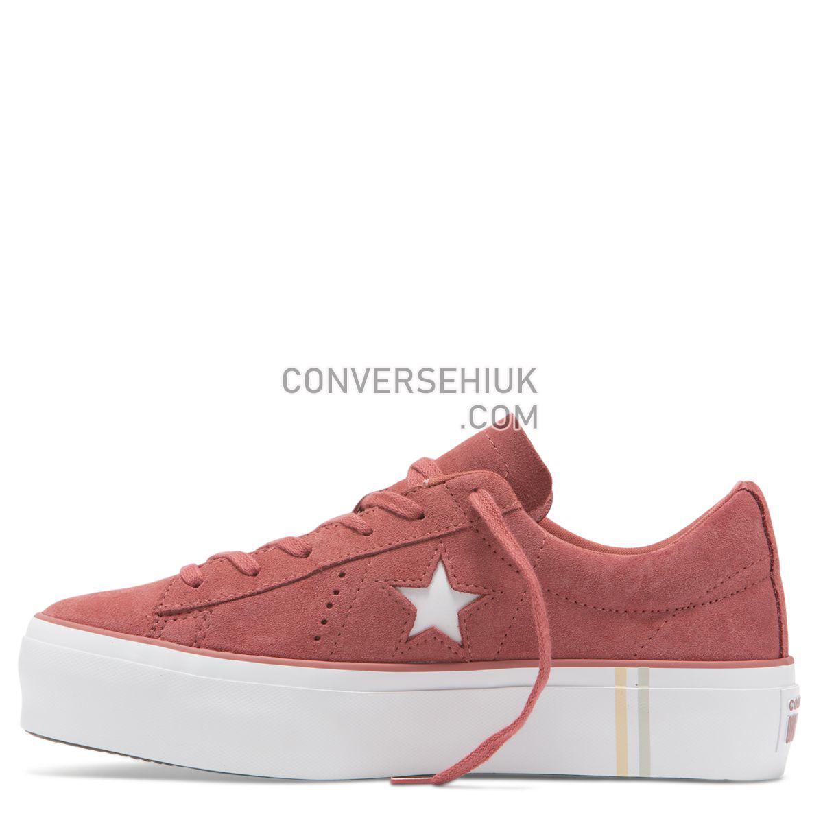 Converse One Star Seasonal Suede Platform Low Top Light Redwood Light Redwood/White/White 565379 Shoes