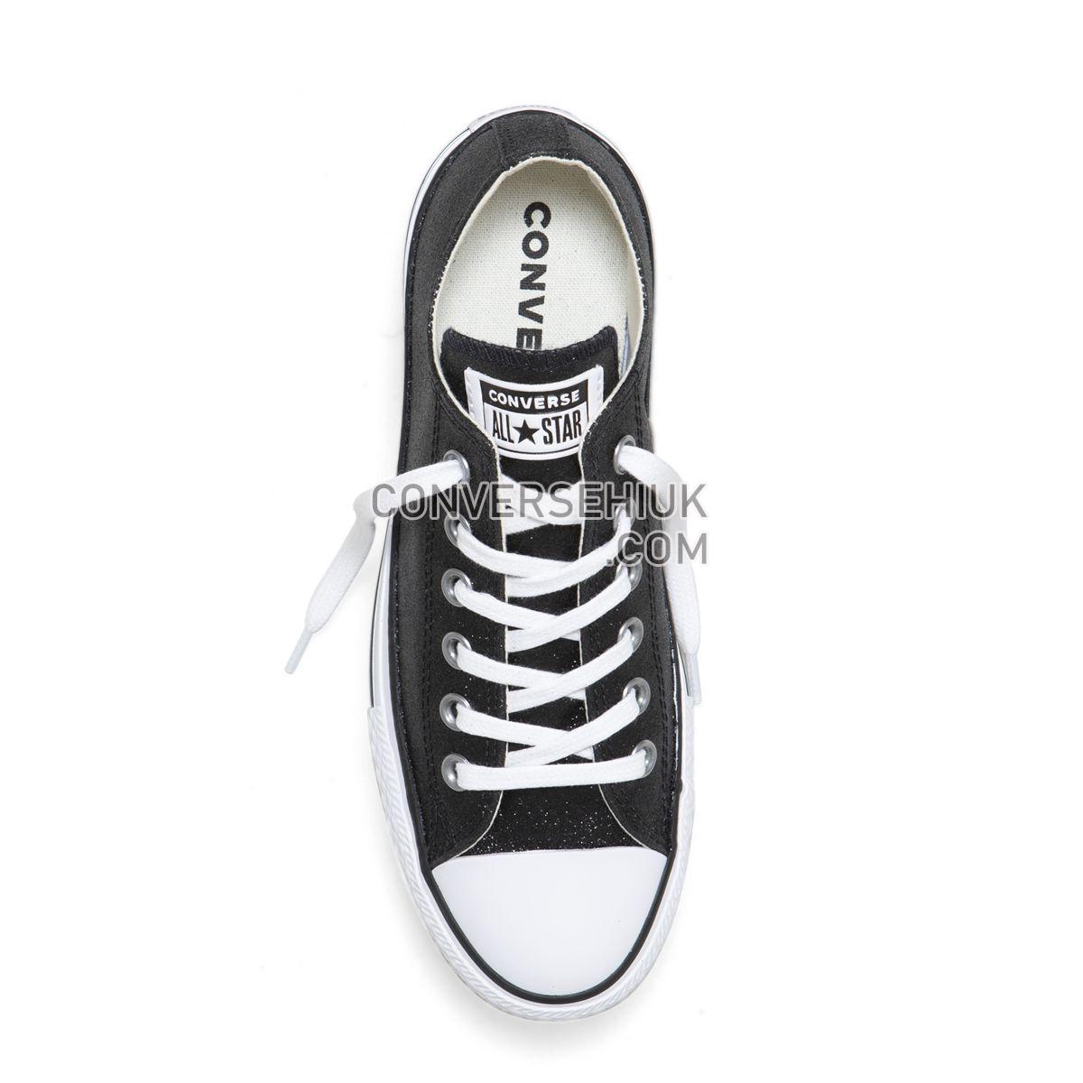 Converse Chuck Taylor All Star Shiny Metal Platform Low Top Black Black/Black/White 564877 Shoes