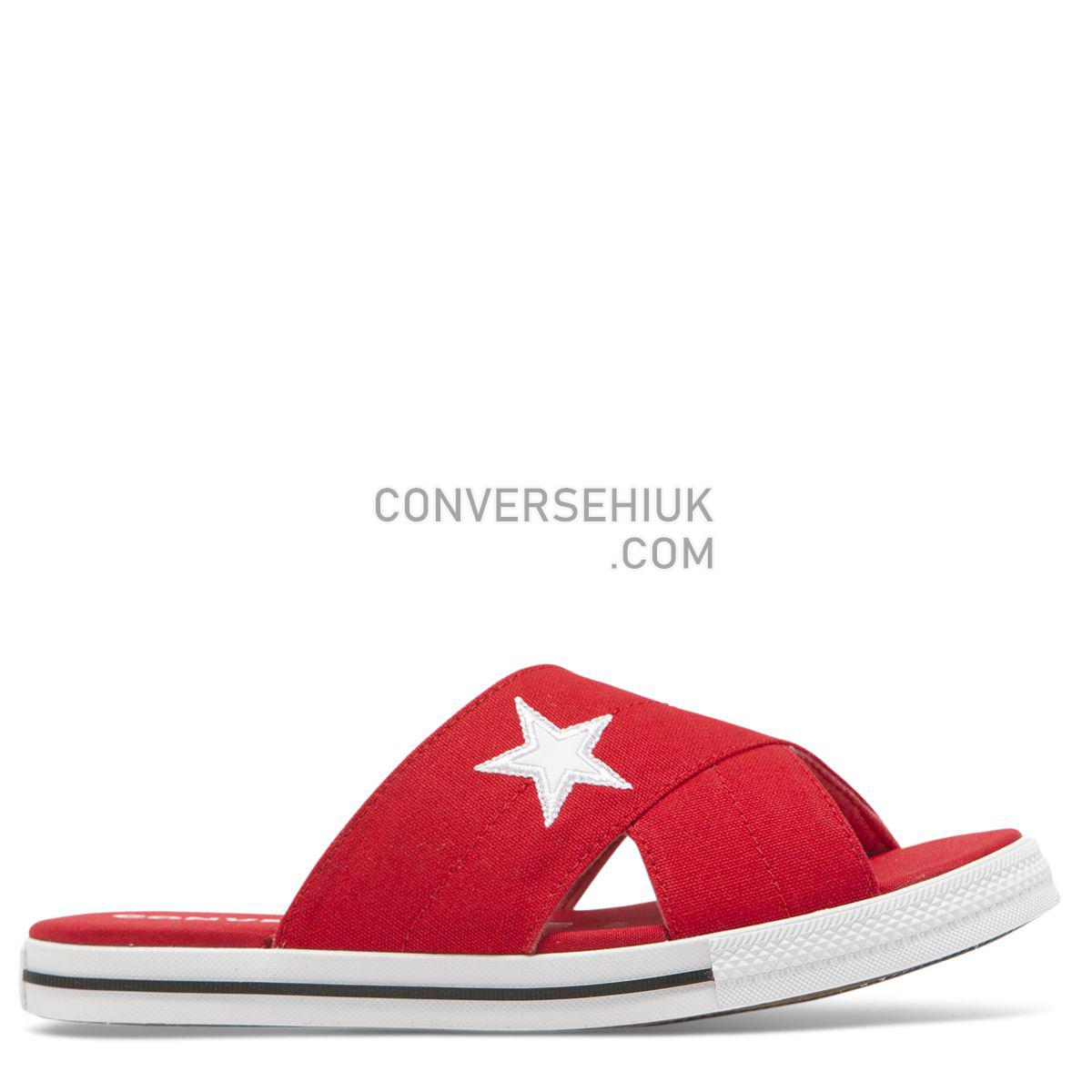 Converse One Star Slide Slip Enamel Red Enamel Red/White/Black 565528 Shoes