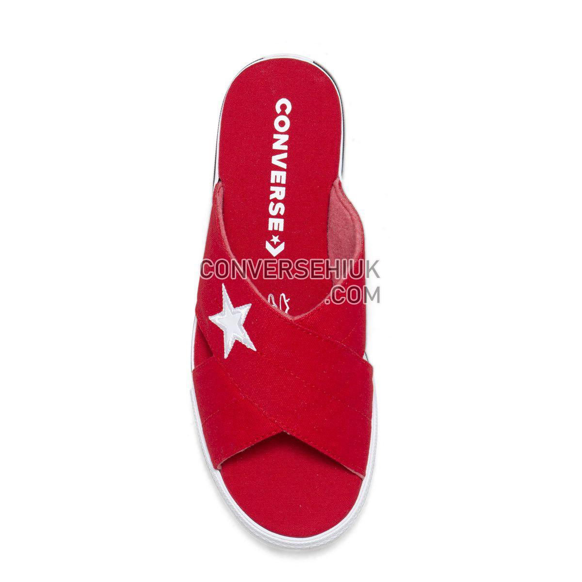 Converse One Star Slide Slip Enamel Red Enamel Red/White/Black 565528 Shoes