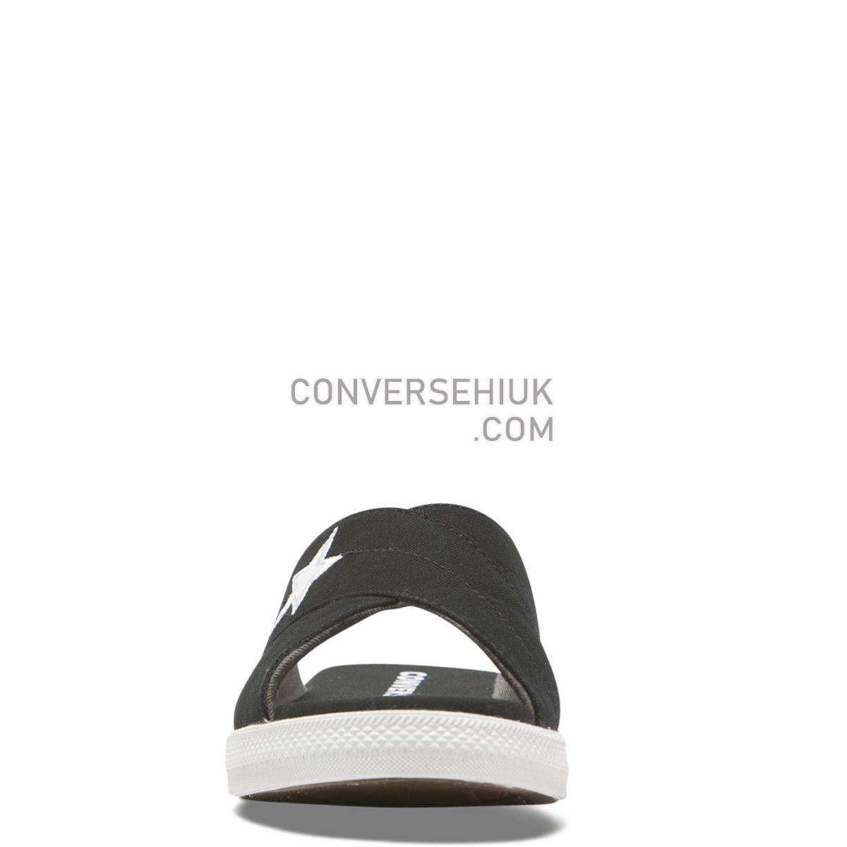 Converse One Star Slide Slip Black Black/White/White 565527 Shoes