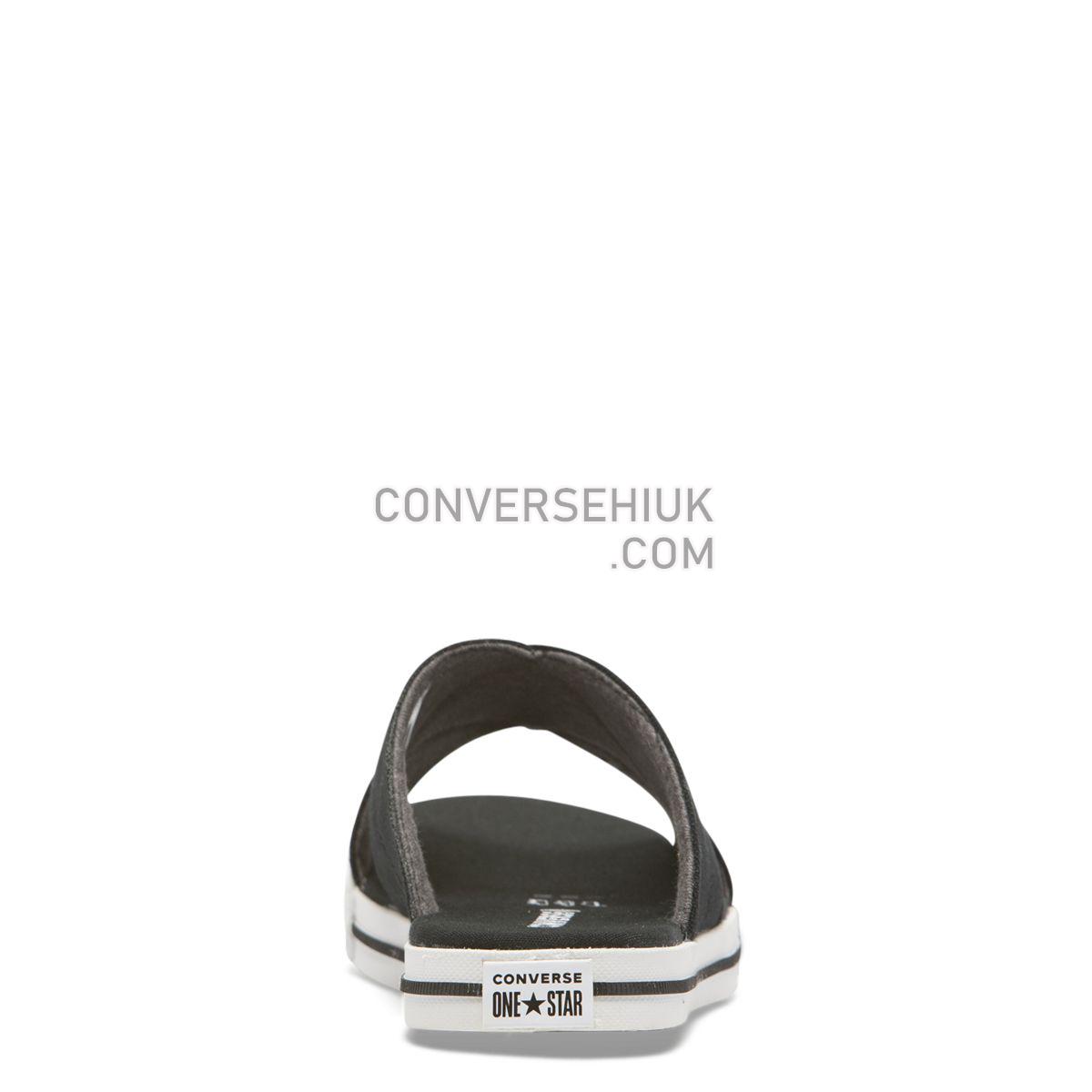 Converse One Star Slide Slip Black Black/White/White 565527 Shoes