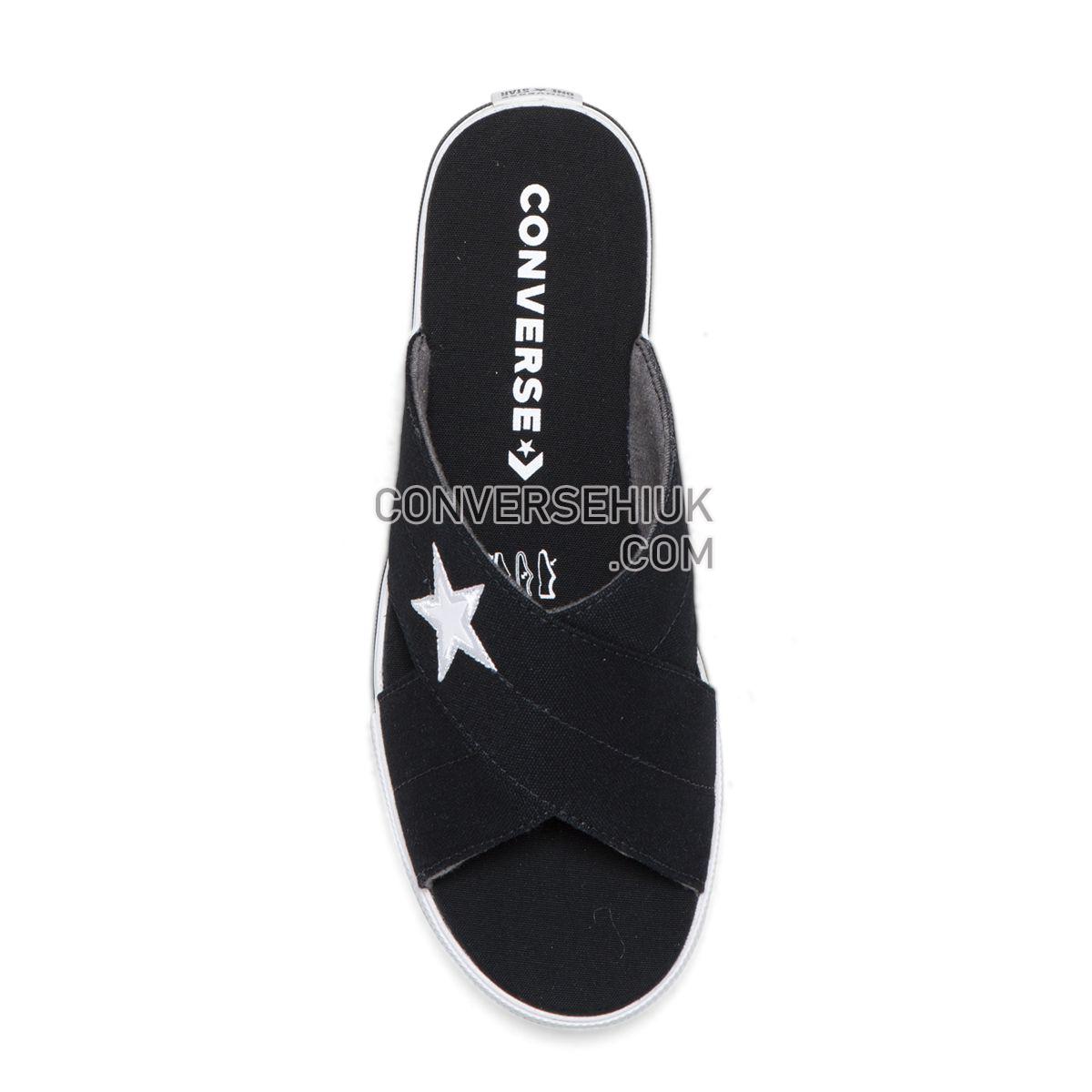 Converse One Star Slide Slip Black Black/White/White 565527 Shoes