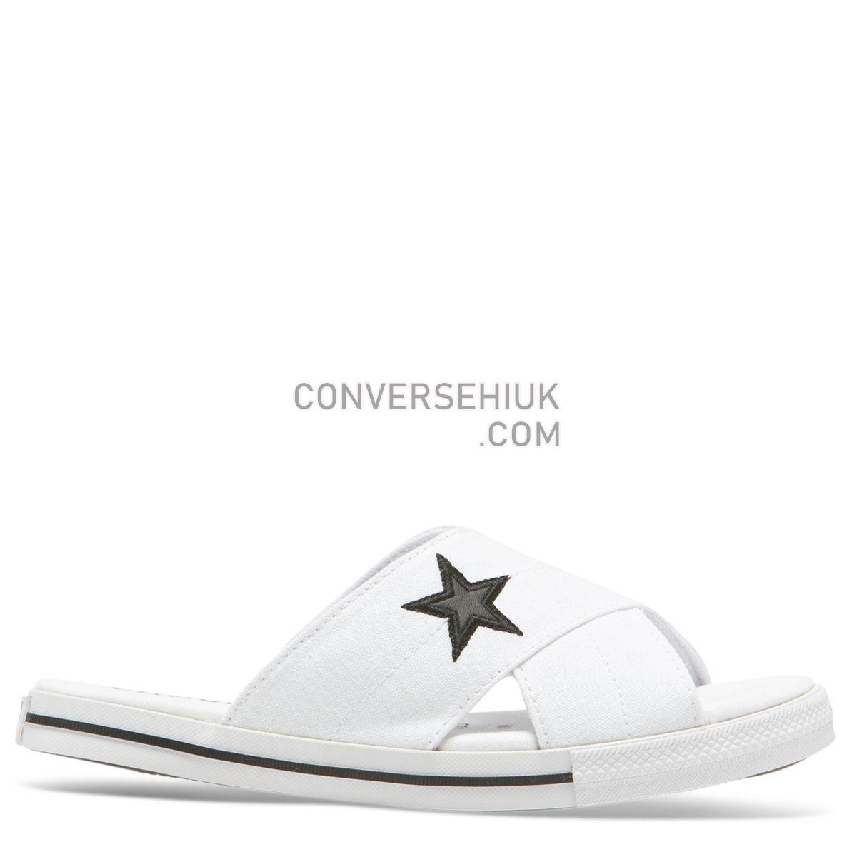 Converse One Star Slide Slip White White/Black/White 565530 Shoes