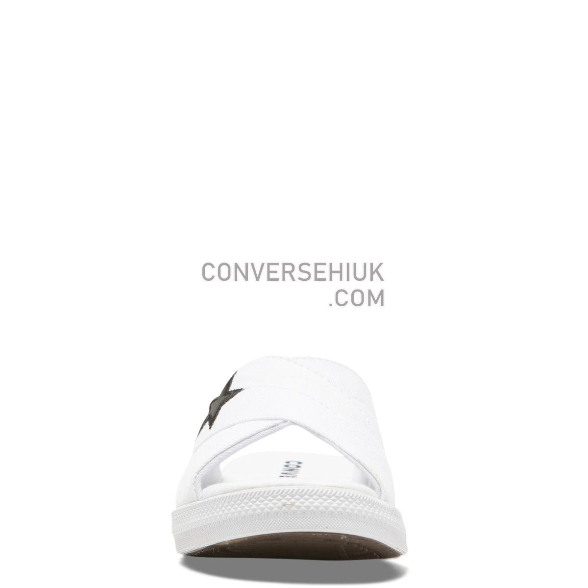 Converse One Star Slide Slip White White/Black/White 565530 Shoes