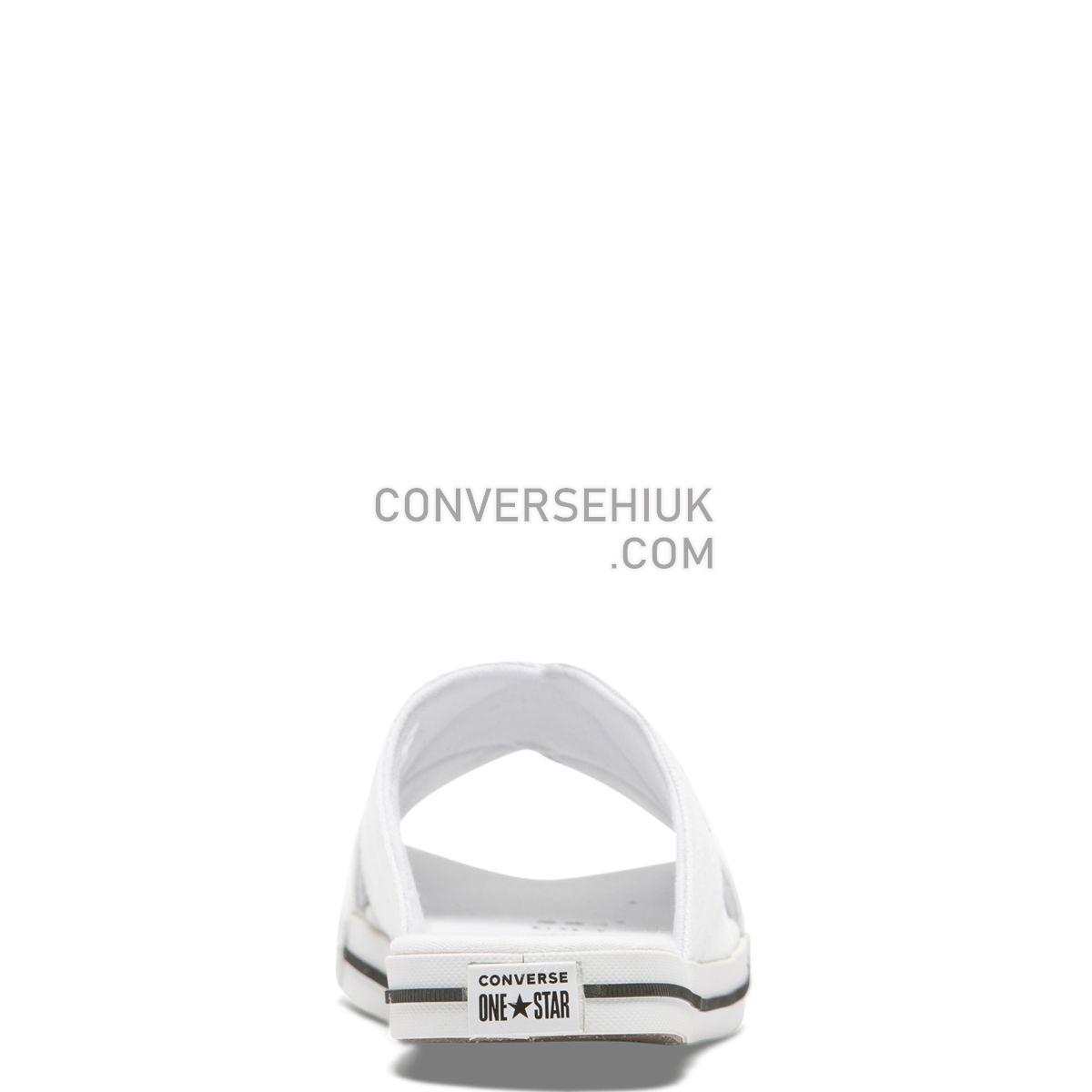 Converse One Star Slide Slip White White/Black/White 565530 Shoes