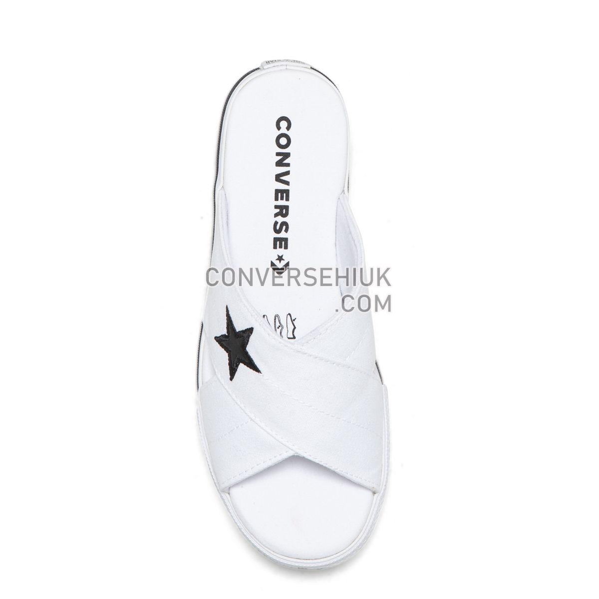 Converse One Star Slide Slip White White/Black/White 565530 Shoes