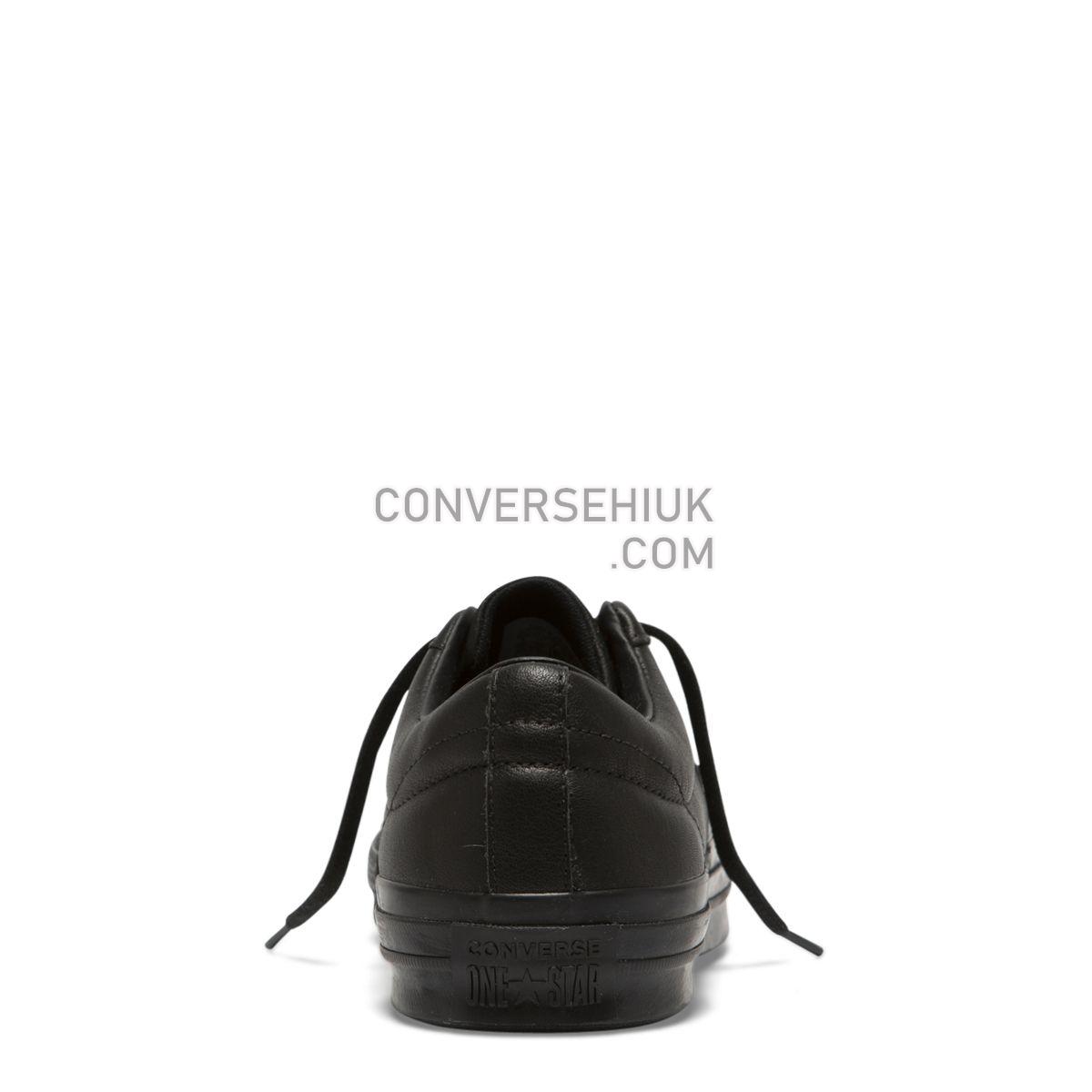 Converse One Star Leather Low Top Black Black/Black/Black 163110 Shoes