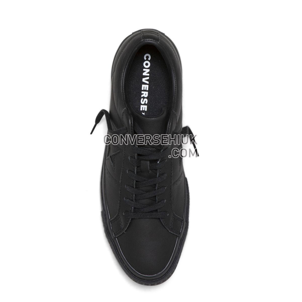 Converse One Star Leather Low Top Black Black/Black/Black 163110 Shoes