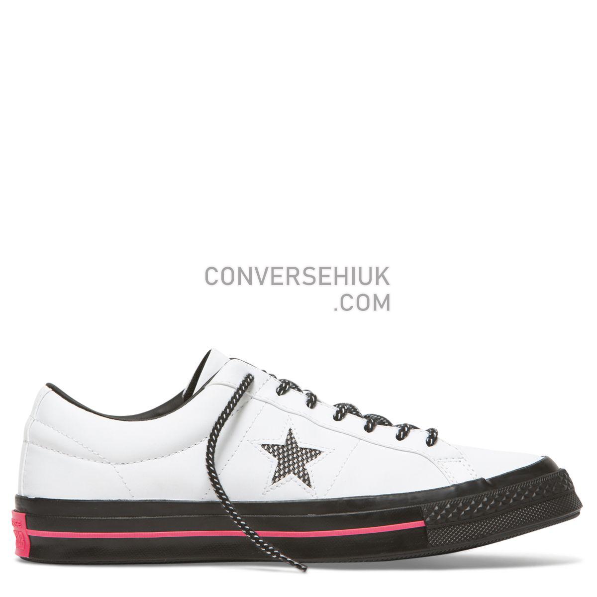 Converse One Star Get Tubed Low Top White White/Black/Racer Pink 164223 Shoes