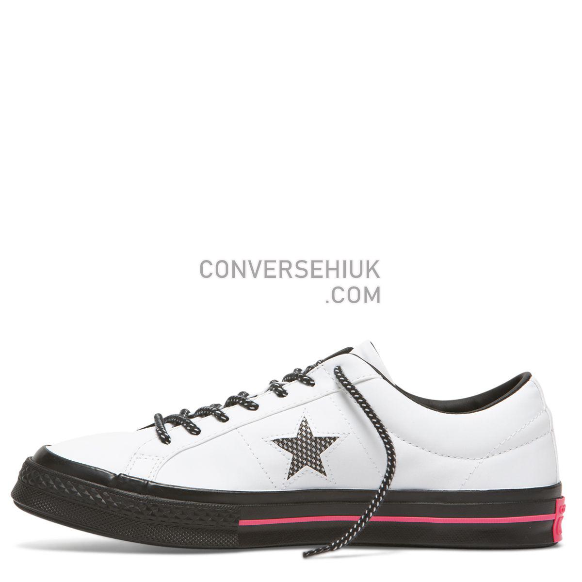 Converse One Star Get Tubed Low Top White White/Black/Racer Pink 164223 Shoes