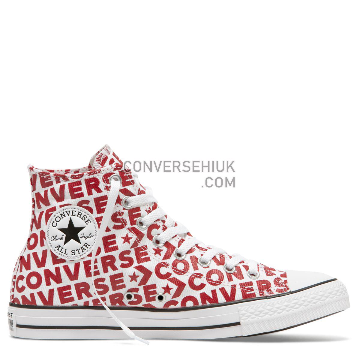 Converse Chuck Taylor All Star Wordmark High Top White White/Enamel Red/White 163953 Shoes