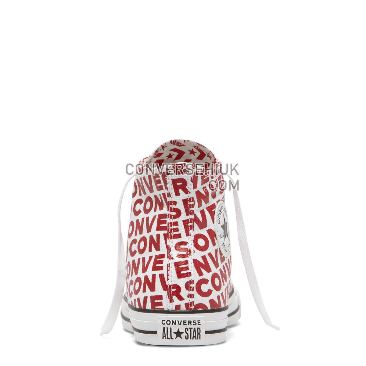 Converse Chuck Taylor All Star Wordmark High Top White White/Enamel Red/White 163953 Shoes