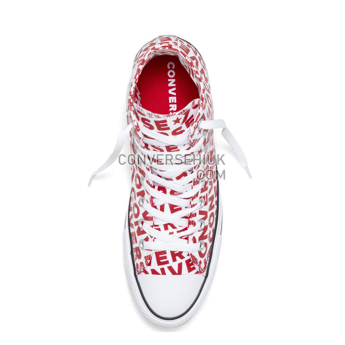 Converse Chuck Taylor All Star Wordmark High Top White White/Enamel Red/White 163953 Shoes