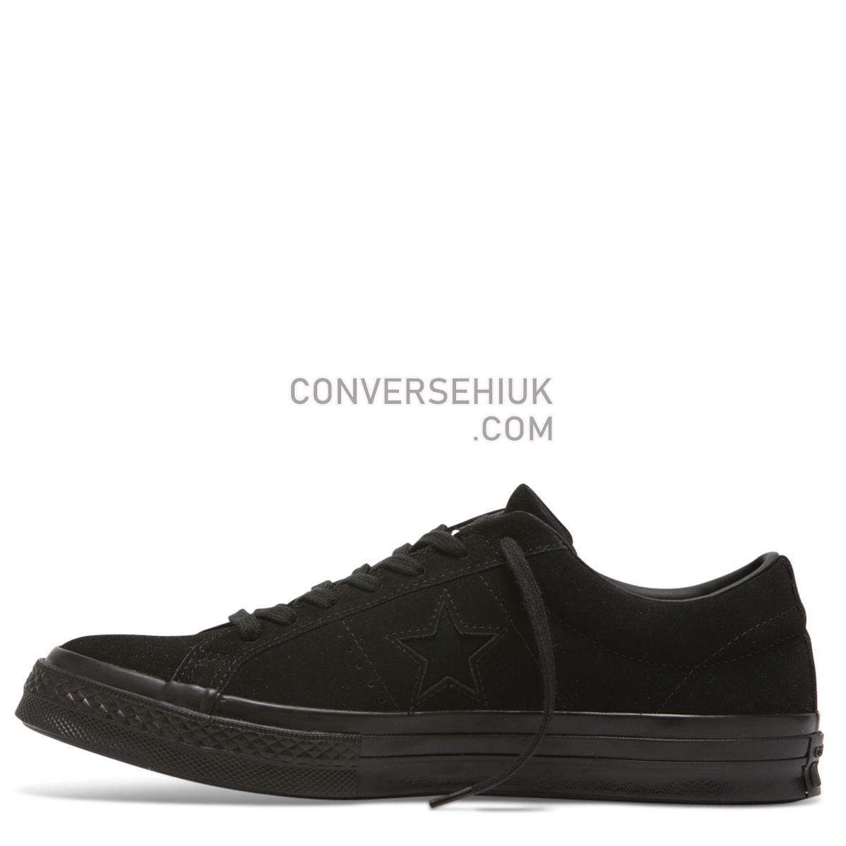 Converse One Star Suede Low Top Black Mono Black/Black/Black 162950 Shoes