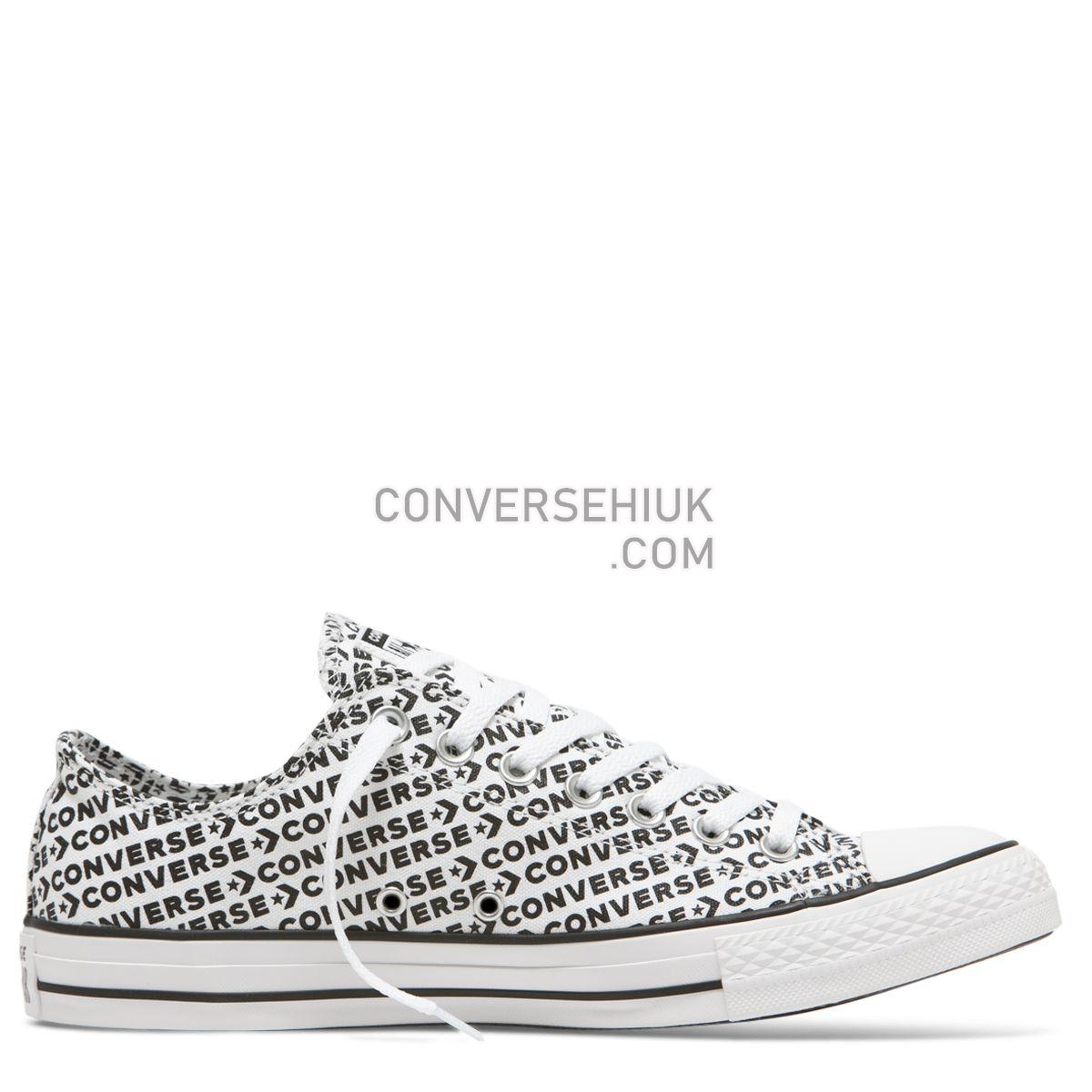 Converse Chuck Taylor All Star Wordmark Low Top White White/Black/White 164020 Shoes