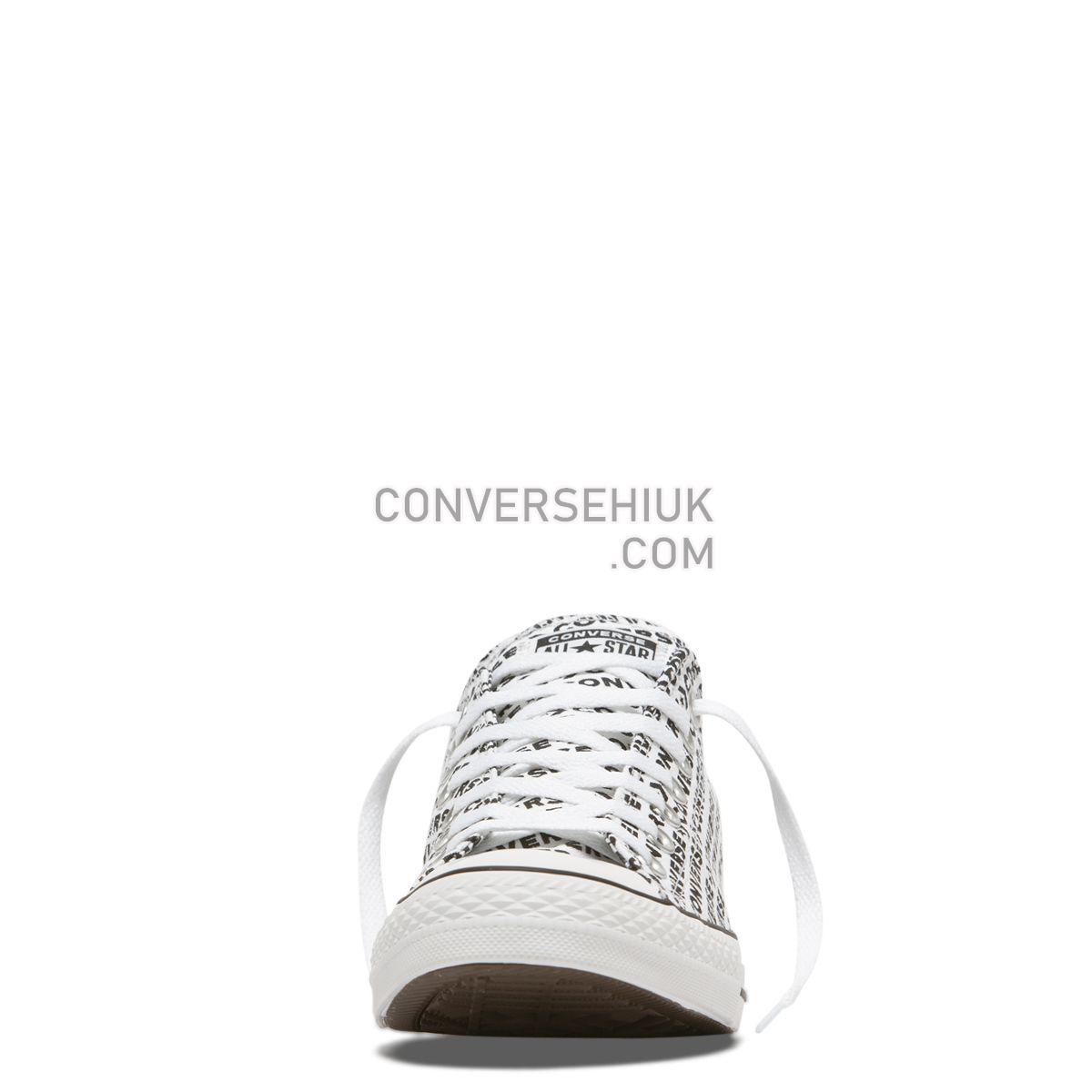 Converse Chuck Taylor All Star Wordmark Low Top White White/Black/White 164020 Shoes