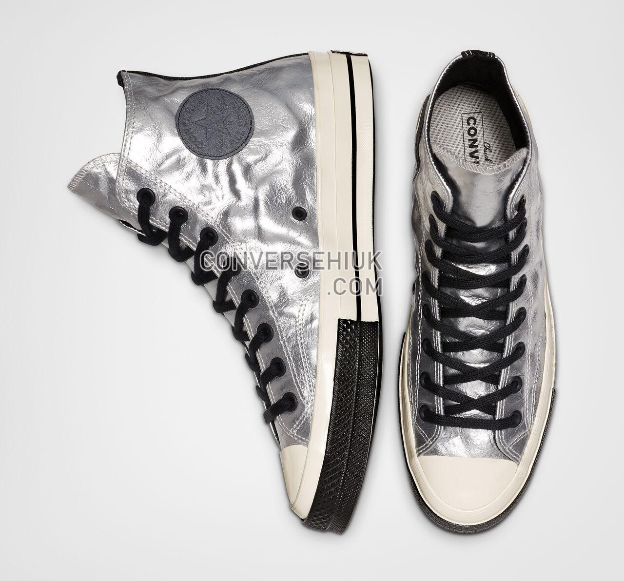 Converse Chuck 70 Flight School Leather High Top Silver/Black/Egret 165050C Shoes