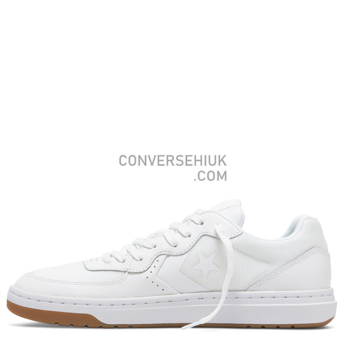 Converse Rival Leather Low Top White White/White/Gum 163206 Shoes