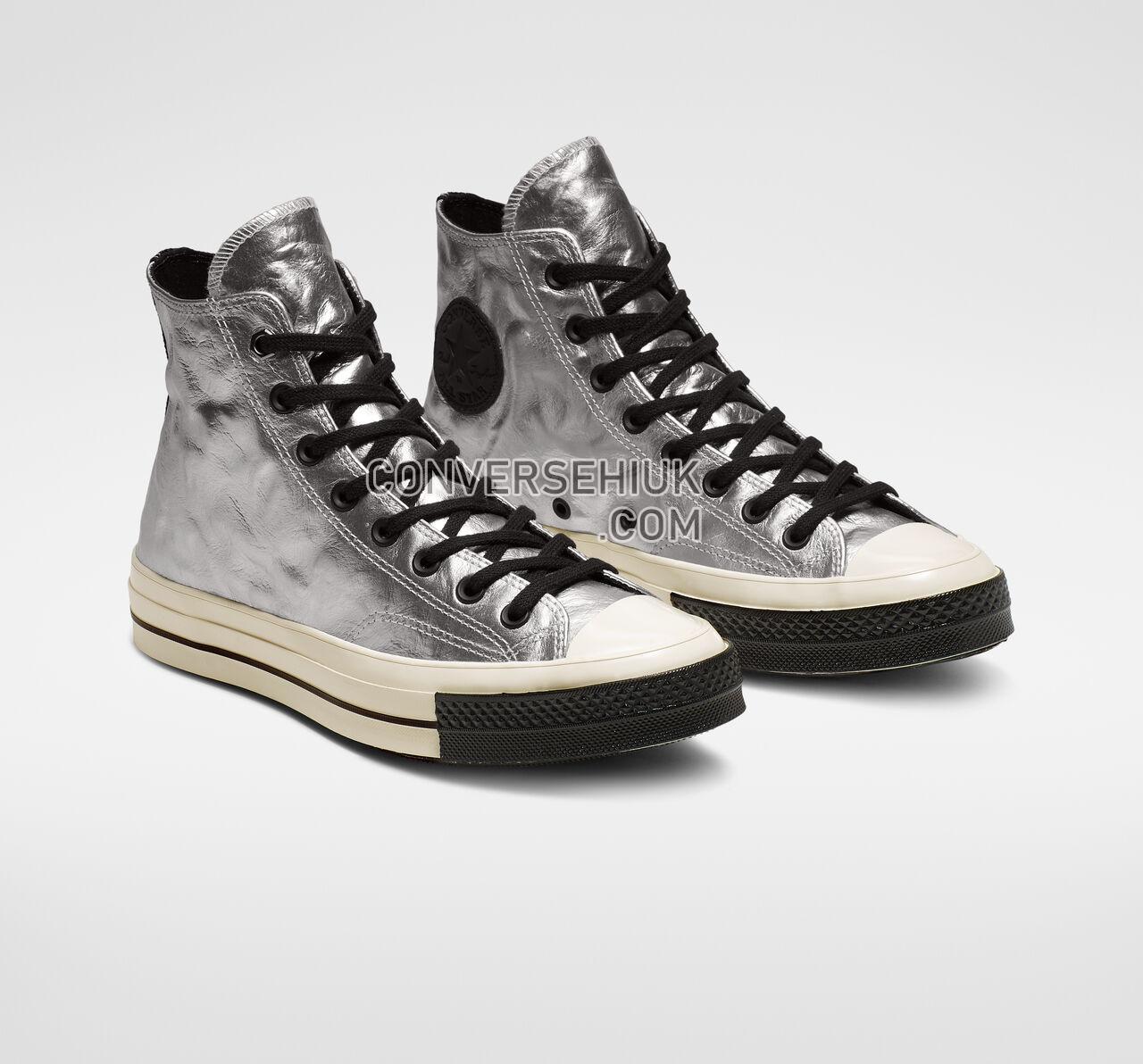 Converse Chuck 70 Flight School Leather High Top Silver/Black/Egret 165050C Shoes