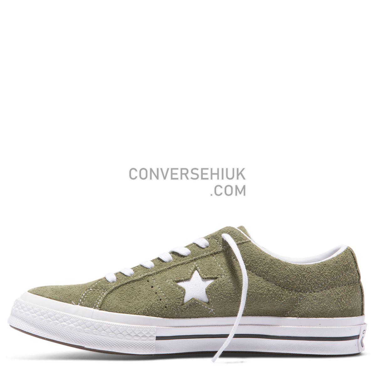 Converse One Star Vintage Suede Low Top Field Surplus Field Surplus/White/White 161576 Shoes