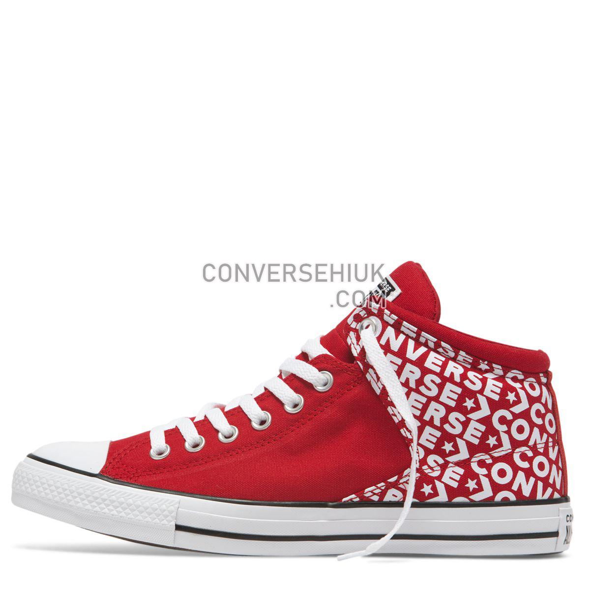 Converse Chuck Taylor All Star High Street Wordmark Mid Enamel Red Enamel Red/Enamel Red/White 163955 Shoes