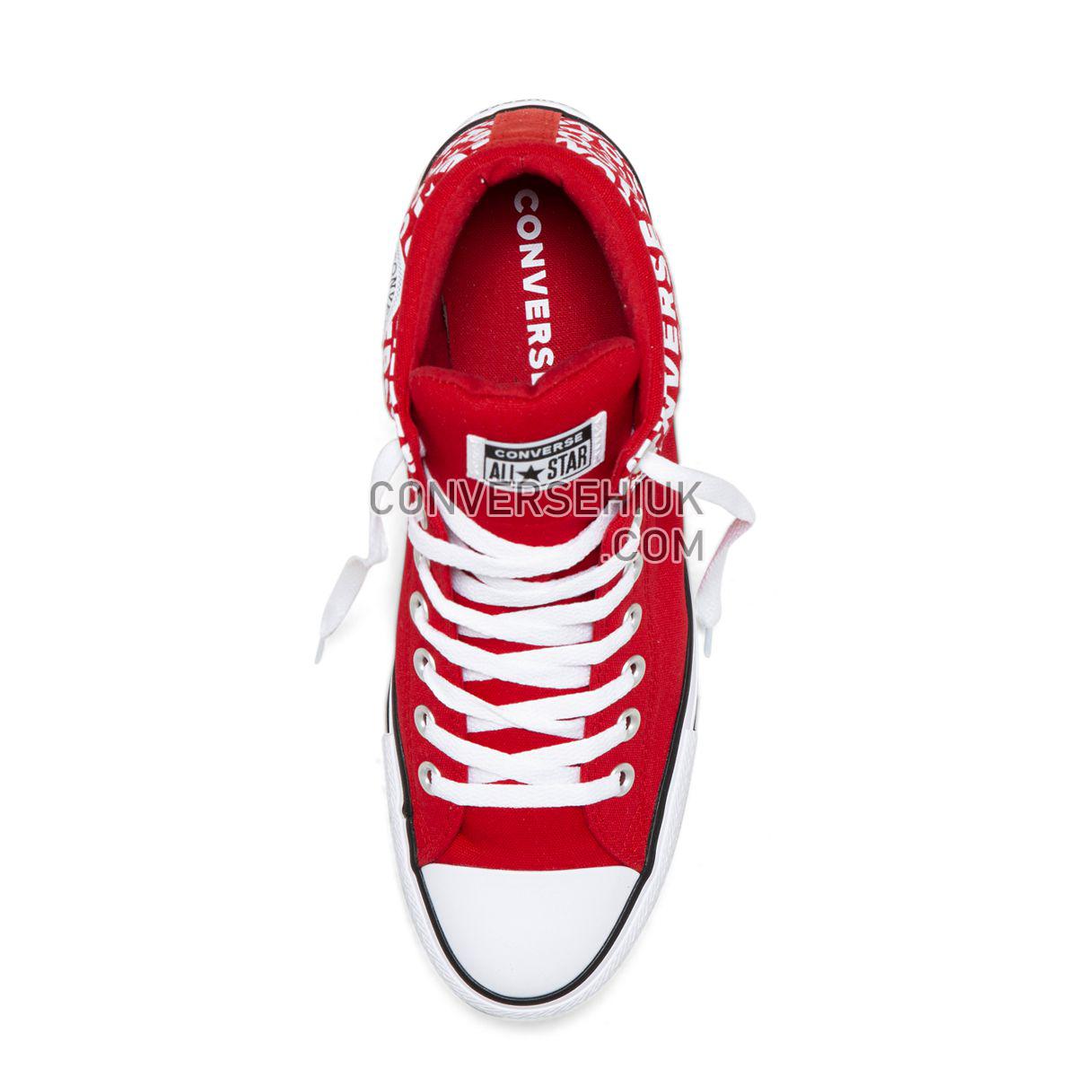 Converse Chuck Taylor All Star High Street Wordmark Mid Enamel Red Enamel Red/Enamel Red/White 163955 Shoes