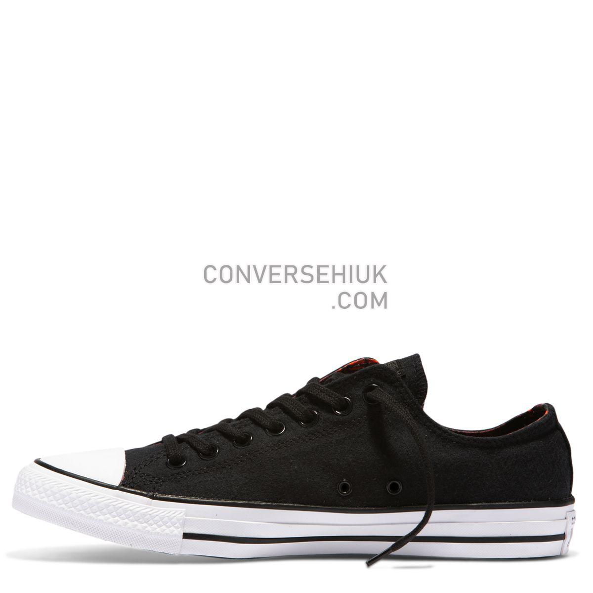 Converse Chuck Taylor All Star Plaid Low Top Black Black/Bright Poppy/Black 162400 Shoes