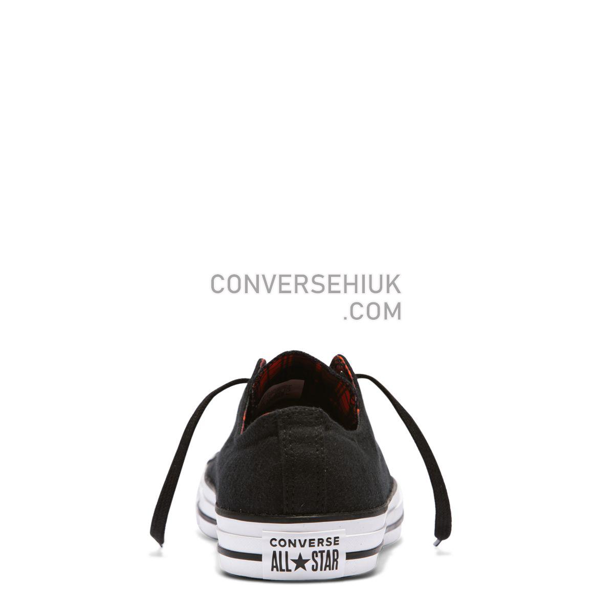 Converse Chuck Taylor All Star Plaid Low Top Black Black/Bright Poppy/Black 162400 Shoes