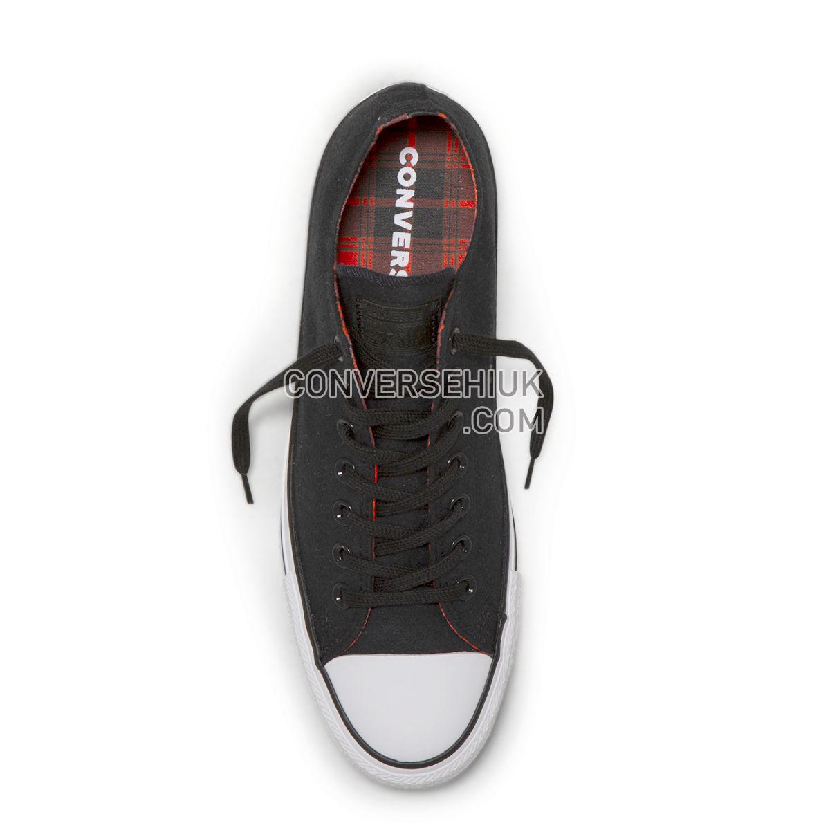 Converse Chuck Taylor All Star Plaid Low Top Black Black/Bright Poppy/Black 162400 Shoes