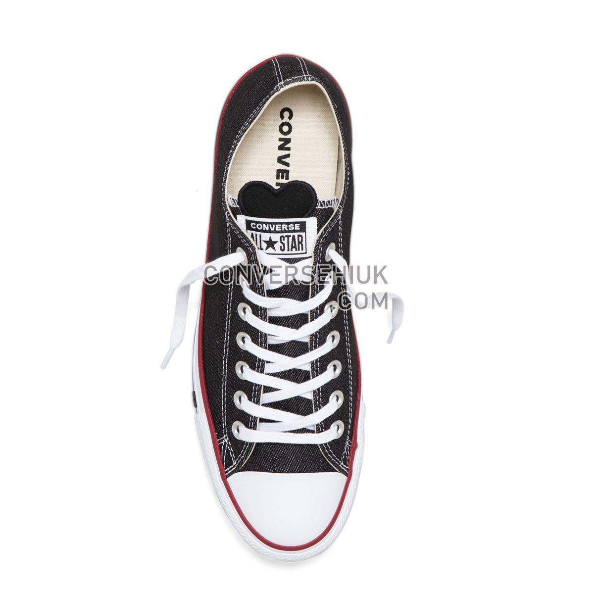 Converse Chuck Taylor All Star Denim Love Low Top Black Black/White/Garnet 163309 Shoes