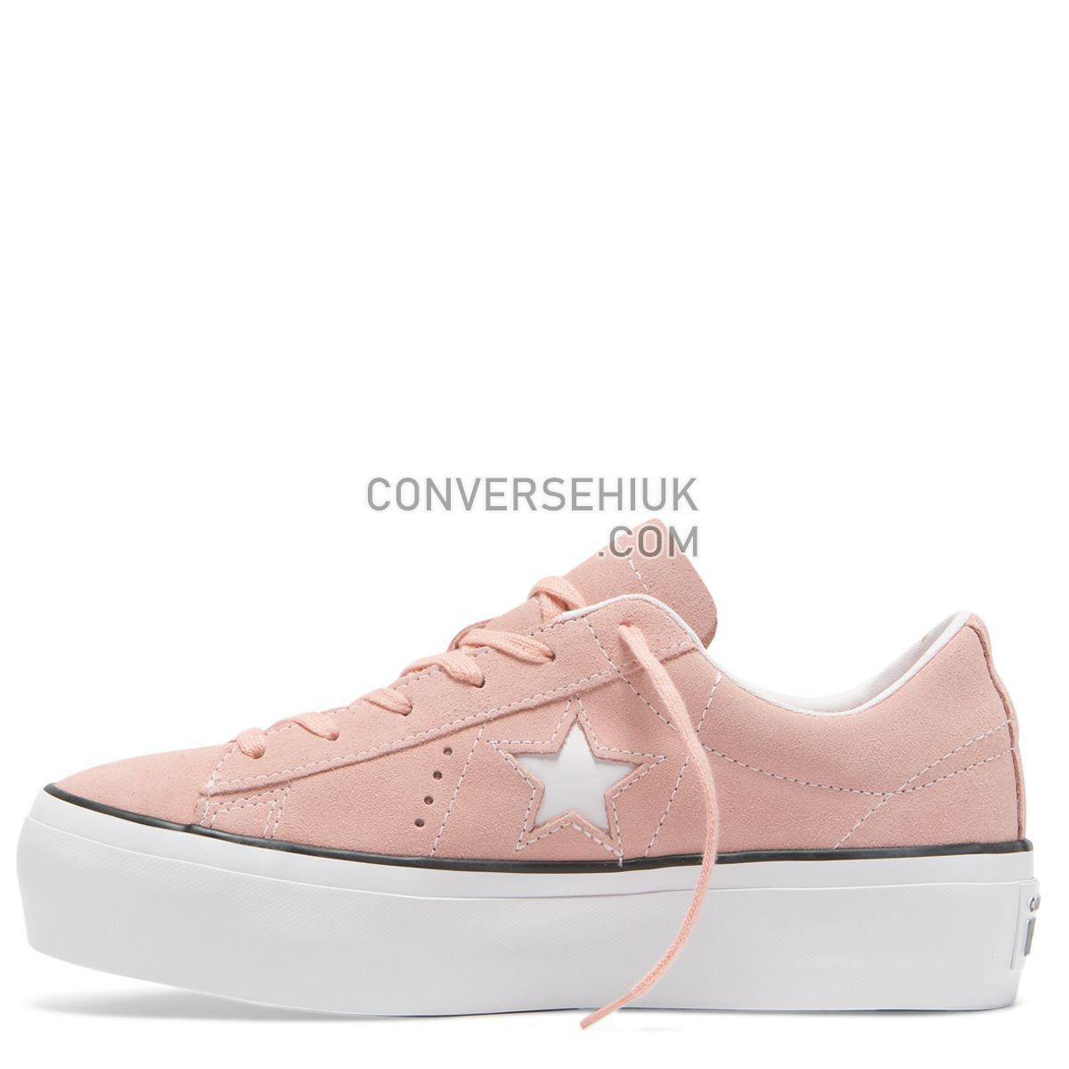 Converse One Star Platform Low Top Bleached Coral Bleached Coral/Black/White 564382 Shoes