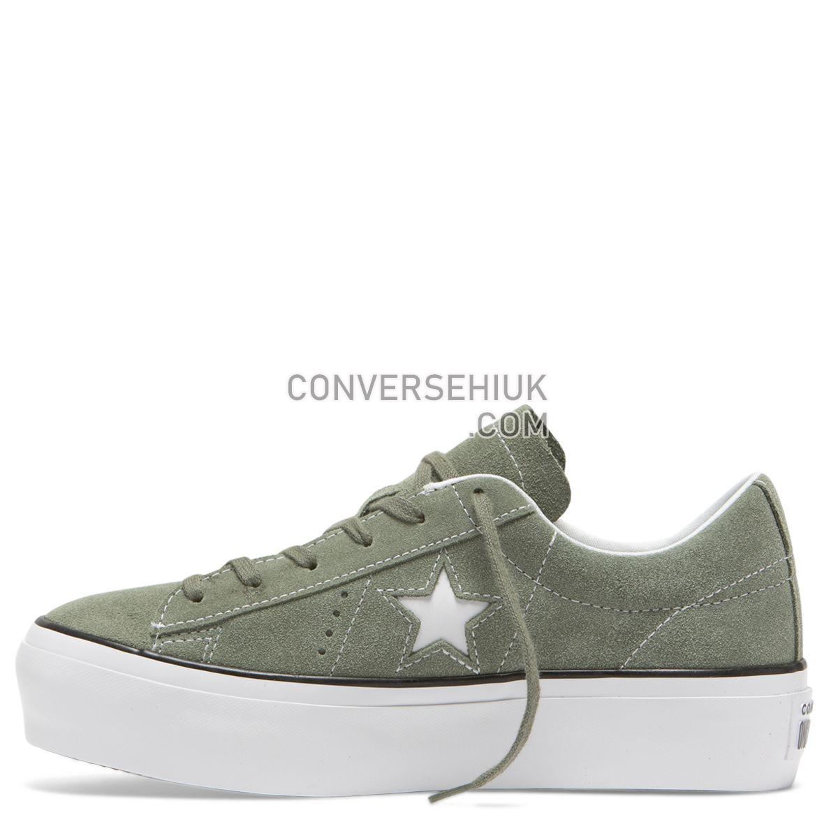 Converse One Star Platform Low Top Vintage Lichen Vintage Lichen/Black/White 564383 Shoes