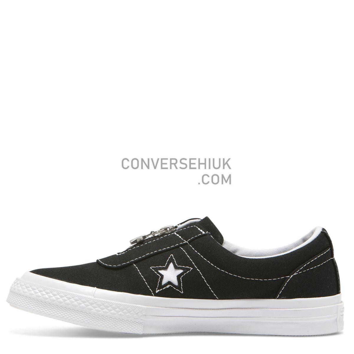 Converse One Star Sunbaked Slip Low Top Black Black/White/White 564206 Shoes