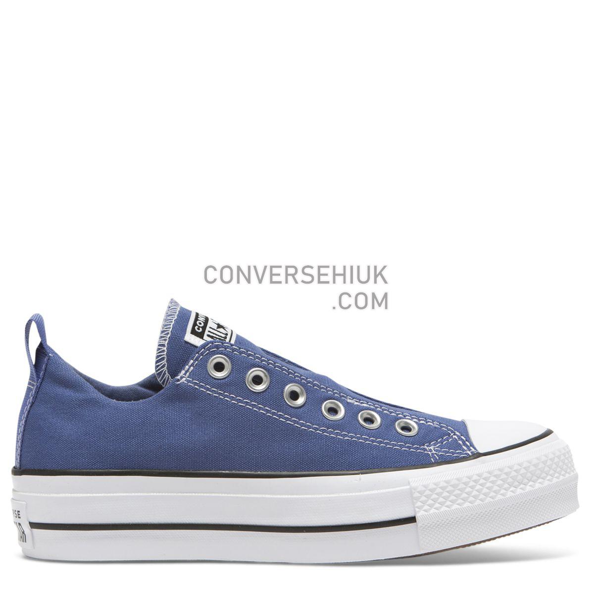 Converse Chuck Taylor All Star Lift Cali Mood Slip Low Top Washed Indigo Washed Indigo/White/Black 564339 Shoes