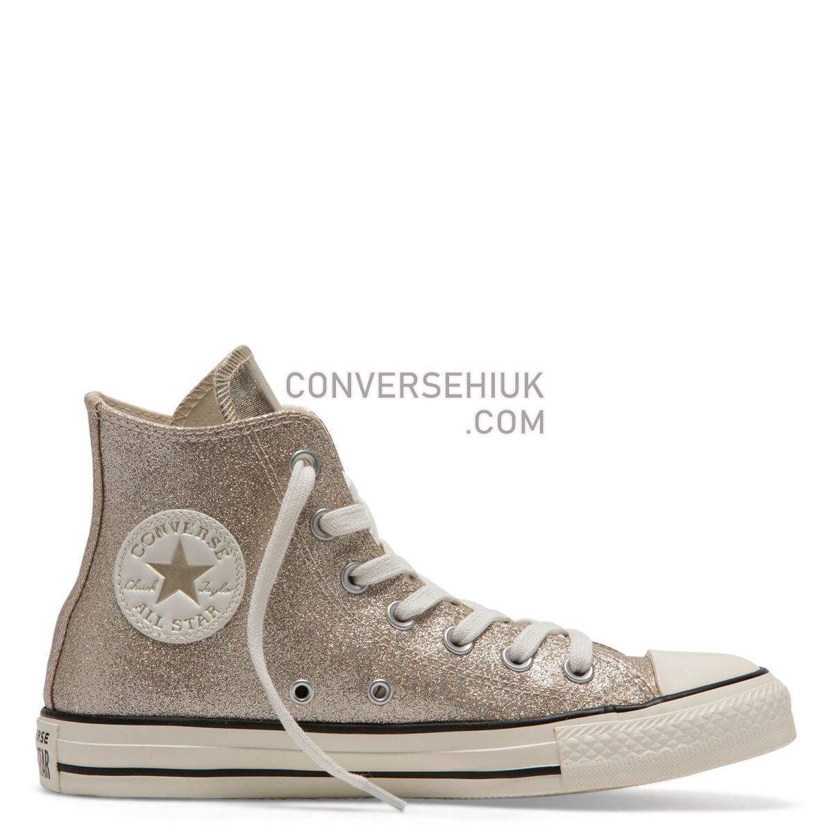 Converse Chuck Taylor All Star Shiny Metal High Top Light Gold Light Gold/Egret/Black 564851 Shoes