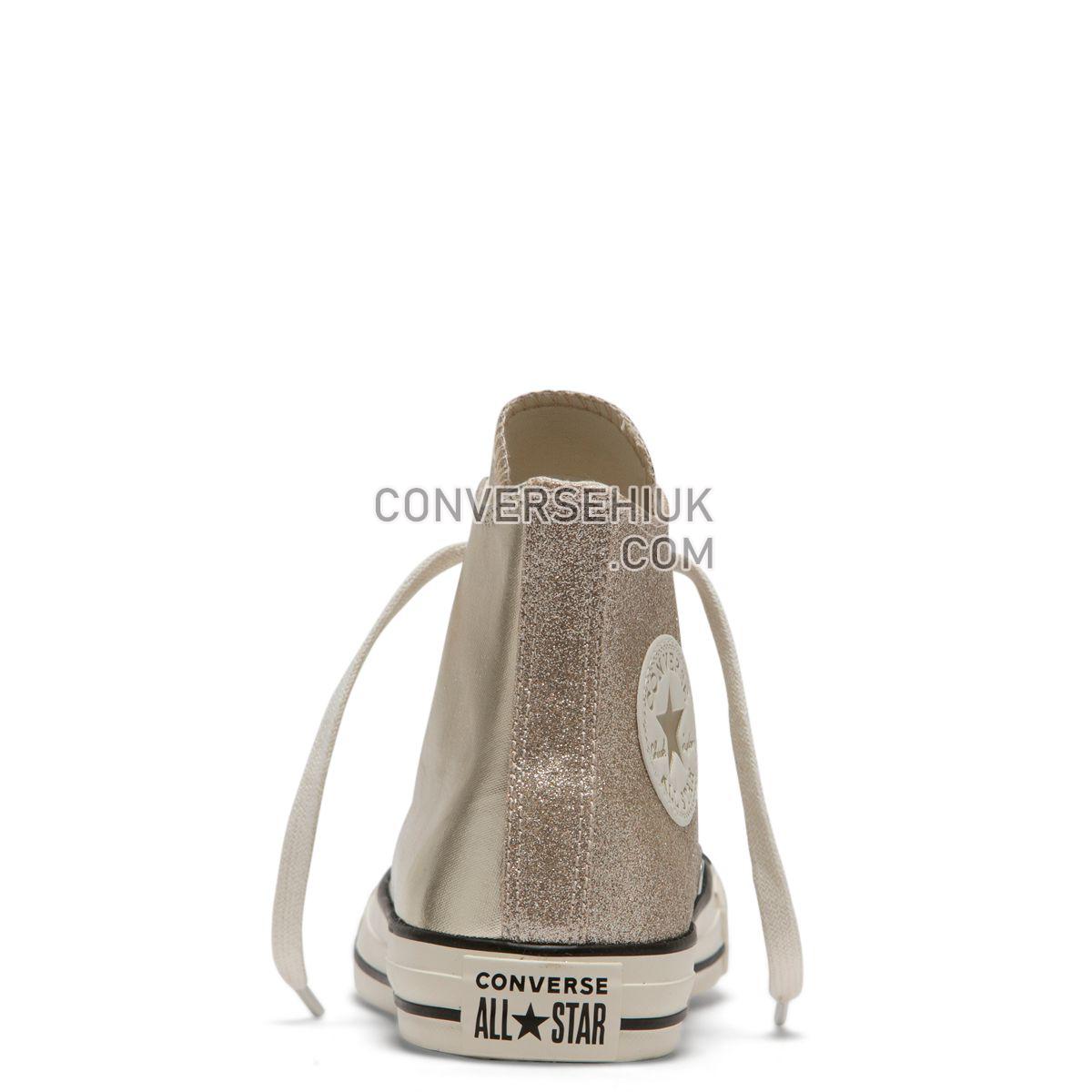 Converse Chuck Taylor All Star Shiny Metal High Top Light Gold Light Gold/Egret/Black 564851 Shoes