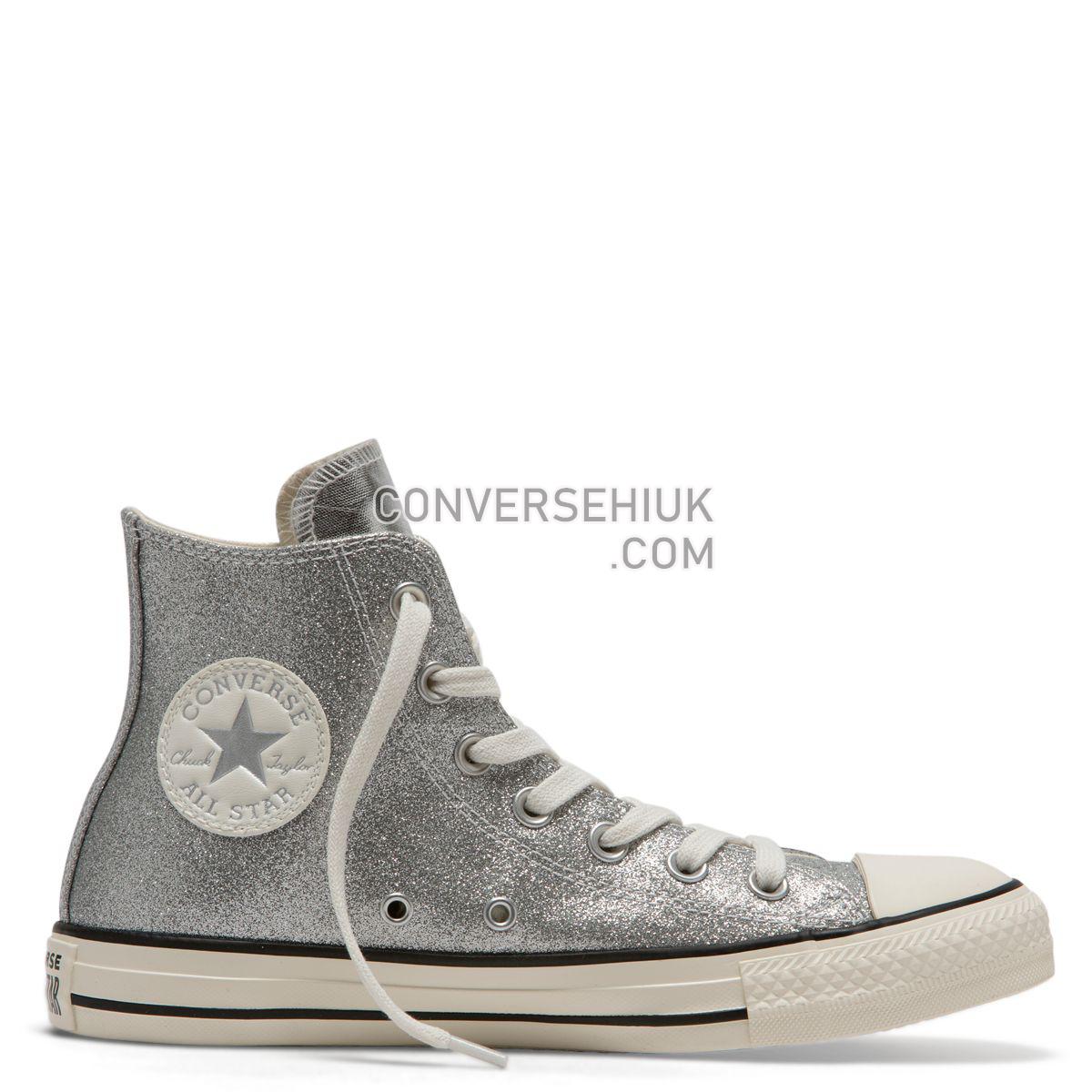 Converse Chuck Taylor All Star Shiny Metal High Top Silver Silver/Egret/Black 564869 Shoes