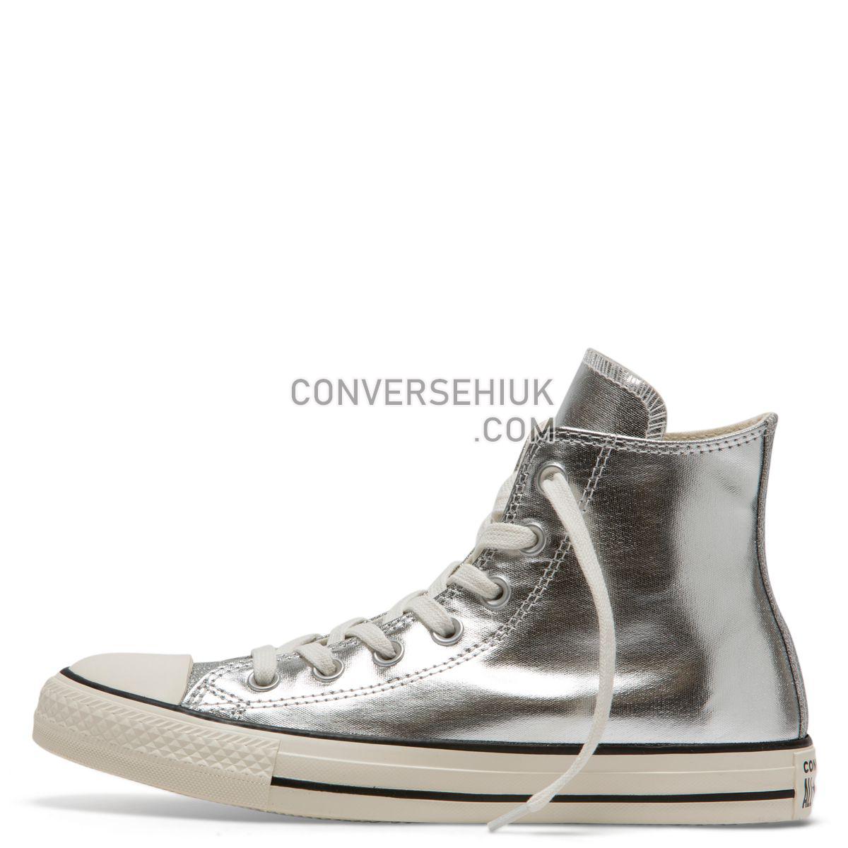 Converse Chuck Taylor All Star Shiny Metal High Top Silver Silver/Egret/Black 564869 Shoes