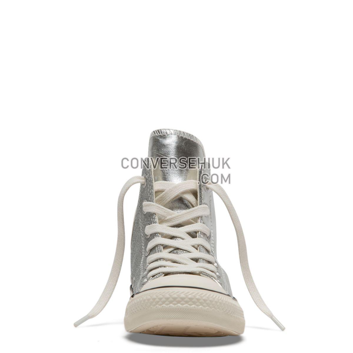 Converse Chuck Taylor All Star Shiny Metal High Top Silver Silver/Egret/Black 564869 Shoes