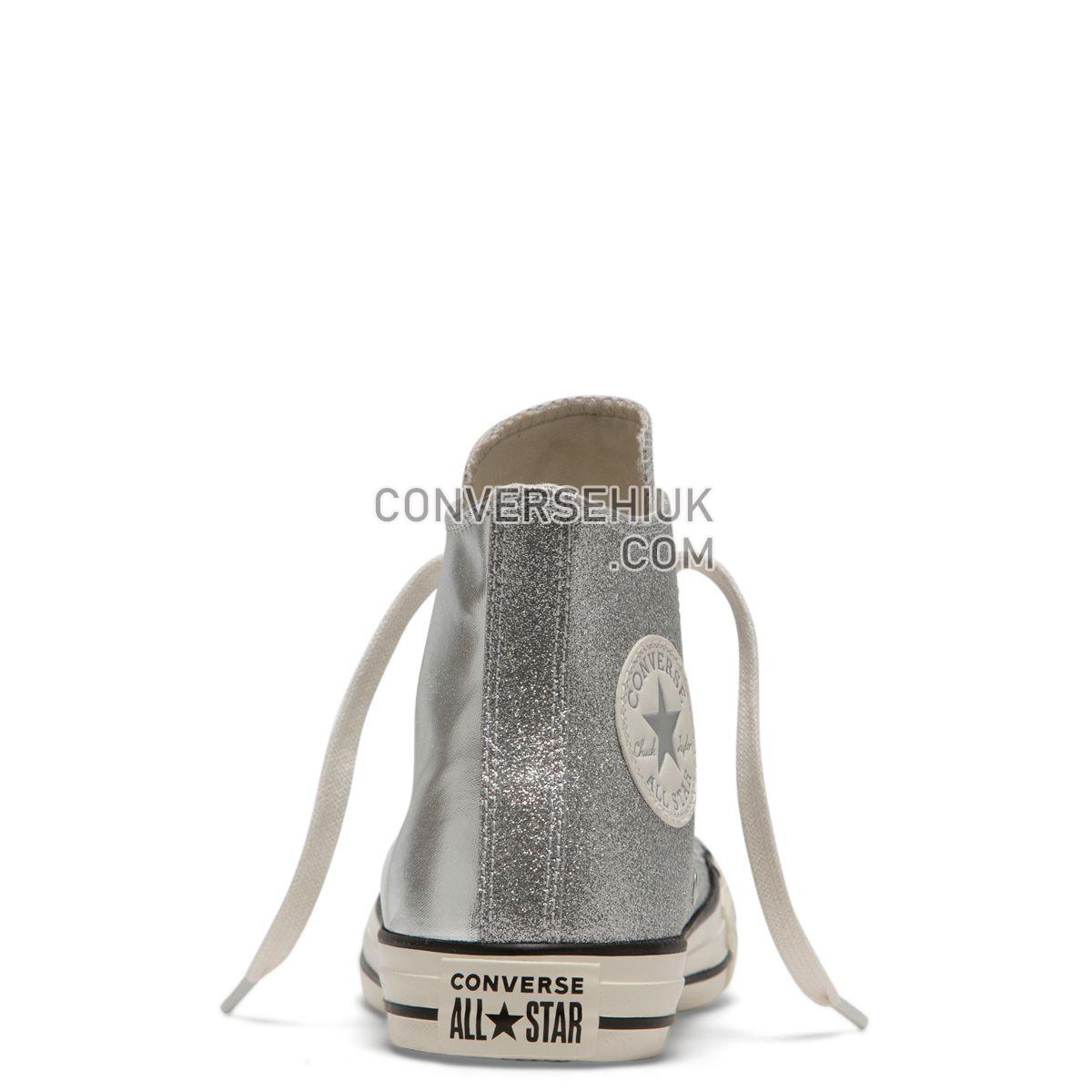 Converse Chuck Taylor All Star Shiny Metal High Top Silver Silver/Egret/Black 564869 Shoes