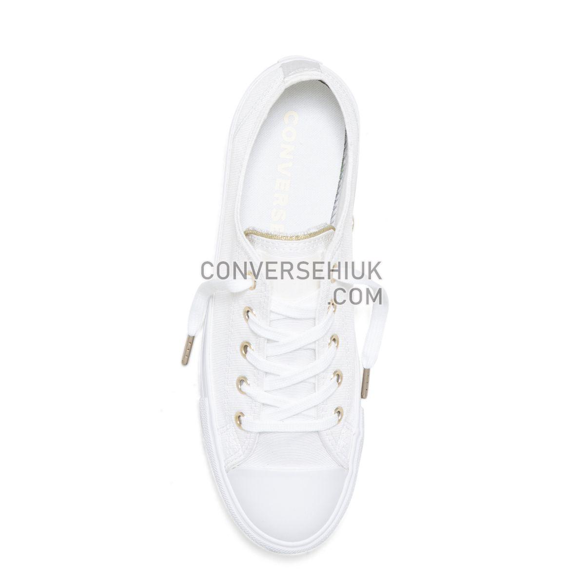 Converse Chuck Taylor All Star Dainty Summer Palms Low Top White White/Egret/Light Gold 564309 Shoes