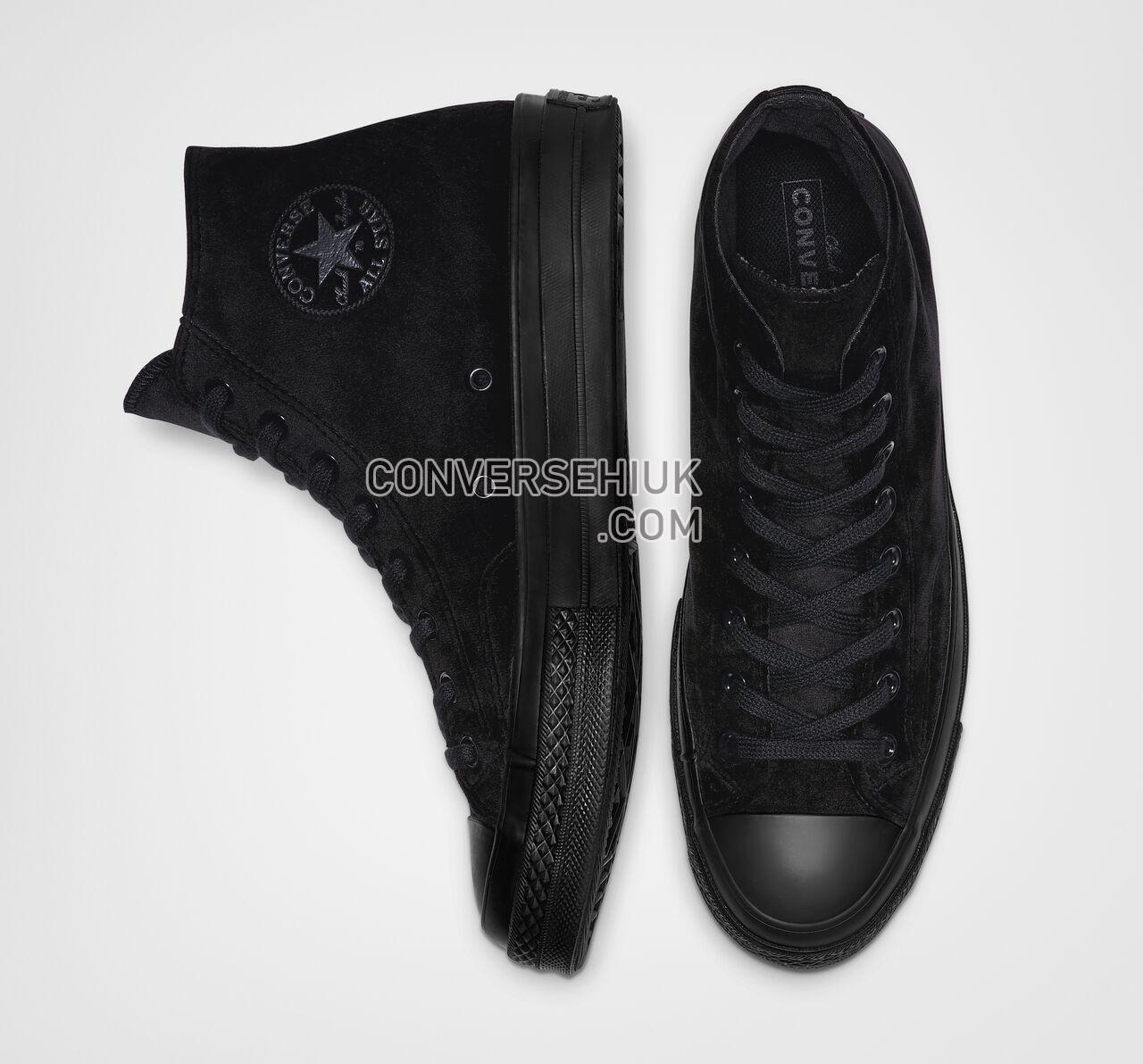 Converse Chuck 70 Velvet High Top Black/Black/Black 165170C Shoes