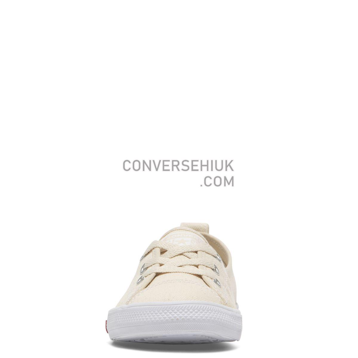 Converse Chuck Taylor All Star Ballet Lace Hearts Slip Natural Natural Ivory/White/Garnet 563494 Shoes