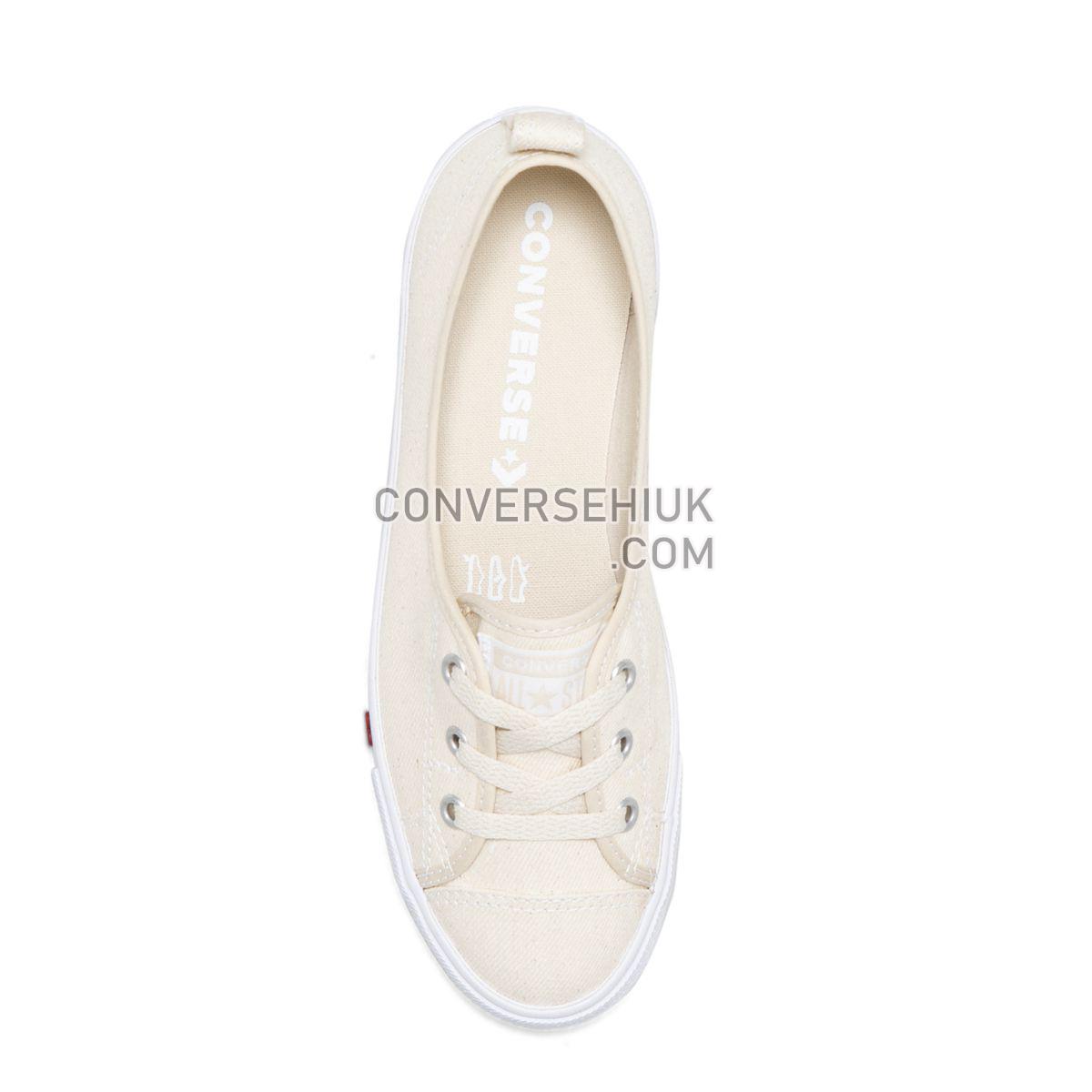 Converse Chuck Taylor All Star Ballet Lace Hearts Slip Natural Natural Ivory/White/Garnet 563494 Shoes