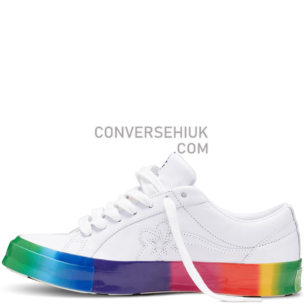 Converse x GOLF le FLEUR Rainbow One Star Low Top White/White/Multi 166409C Shoes