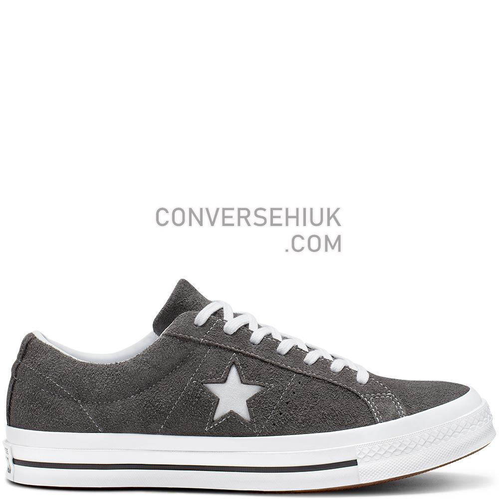 Converse One Star Vintage Suede Low Top Carbon/Grey/White/Black 165034C Shoes