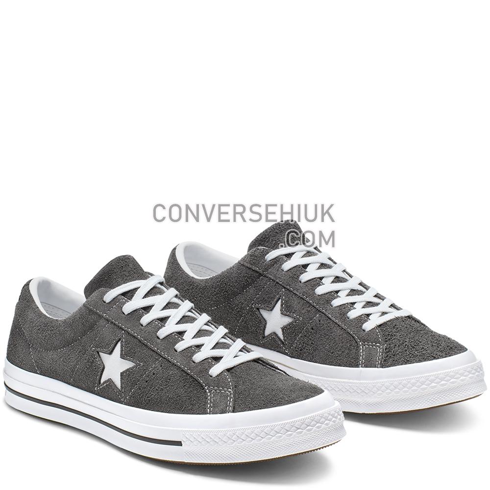 Converse One Star Vintage Suede Low Top Carbon/Grey/White/Black 165034C Shoes