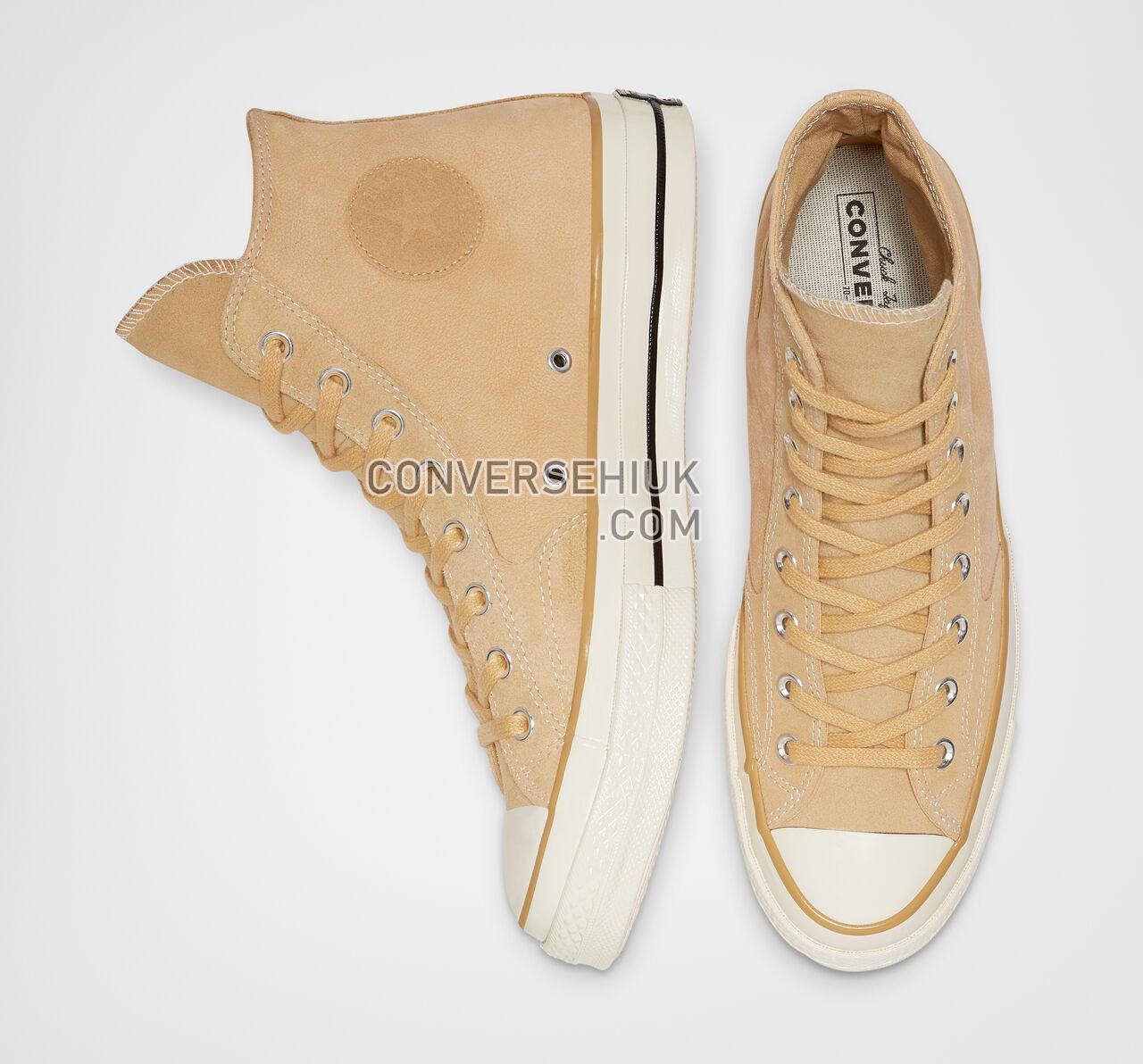 Converse Chuck 70 Leather High Top Pale Wheat/Egret/Black 164930C Shoes