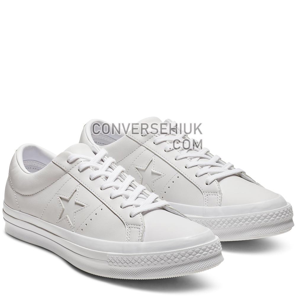 Converse One Star Leather Low Top White/White/White 162884C Shoes